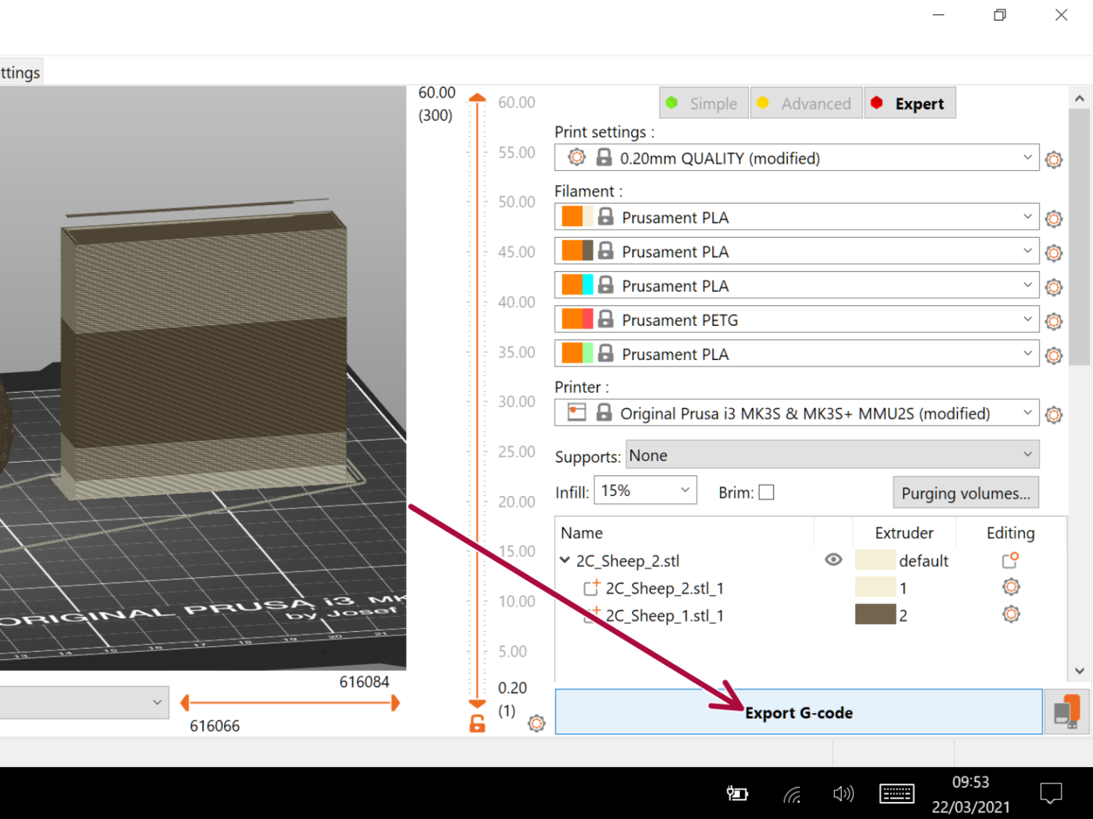 Preparazione G Code Per MMU2S Prusa Knowledge Base