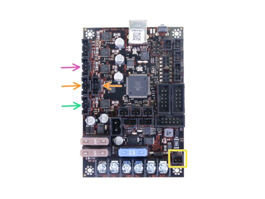 Connecting the motor cables