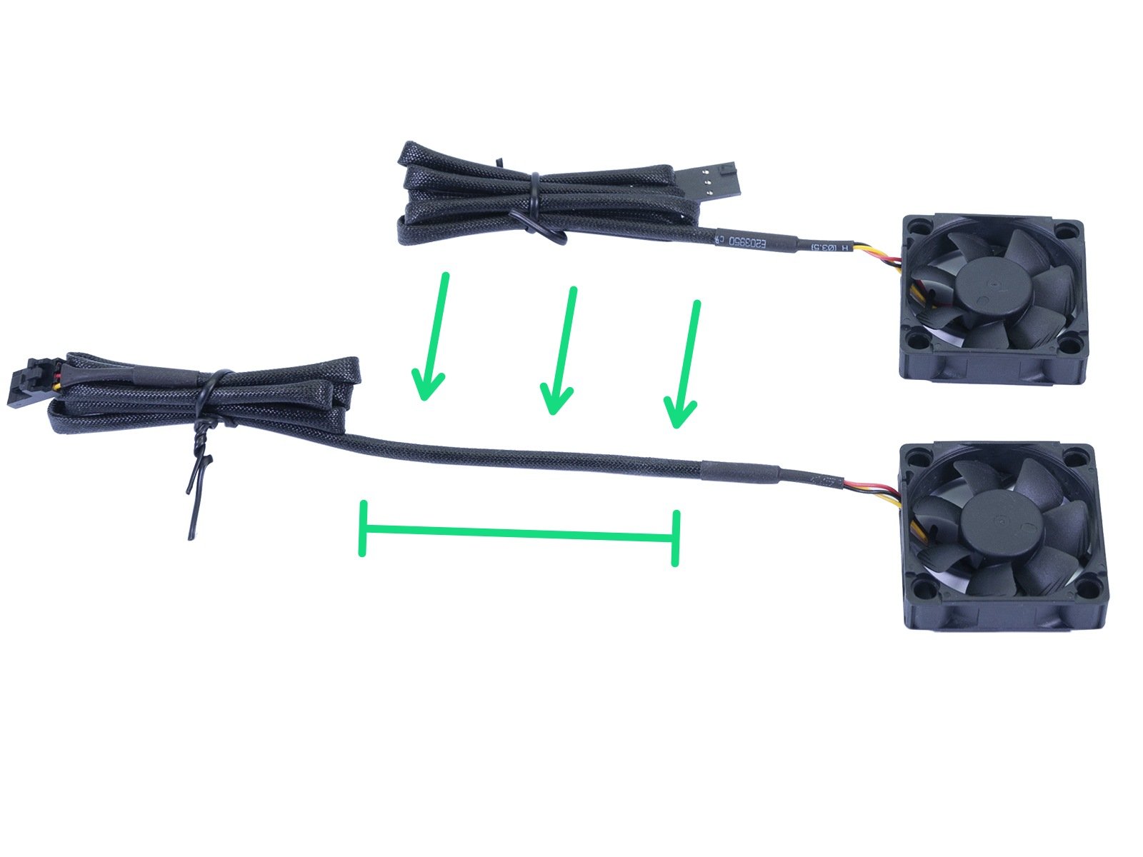 Hotend fan cable adjustment (version A)