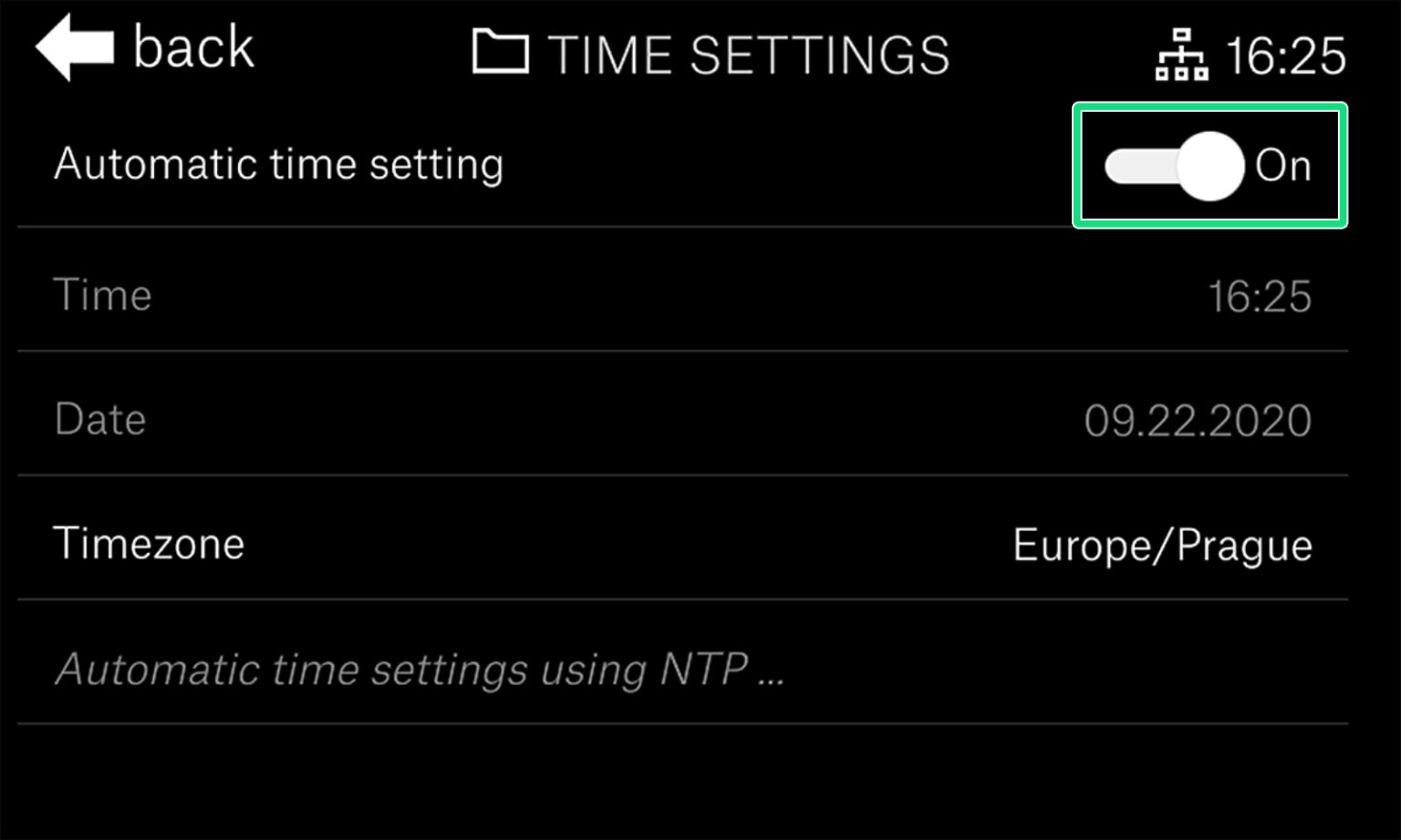 NTP server (SL1) Prusa Knowledge Base