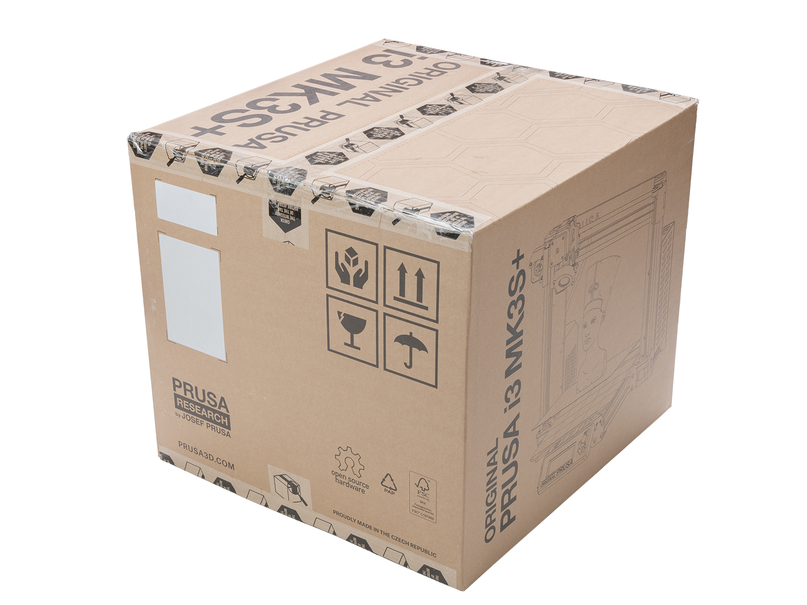 Verpackung des i3-Druckers für die Rücksendung - Original Verpackungsmaterial
