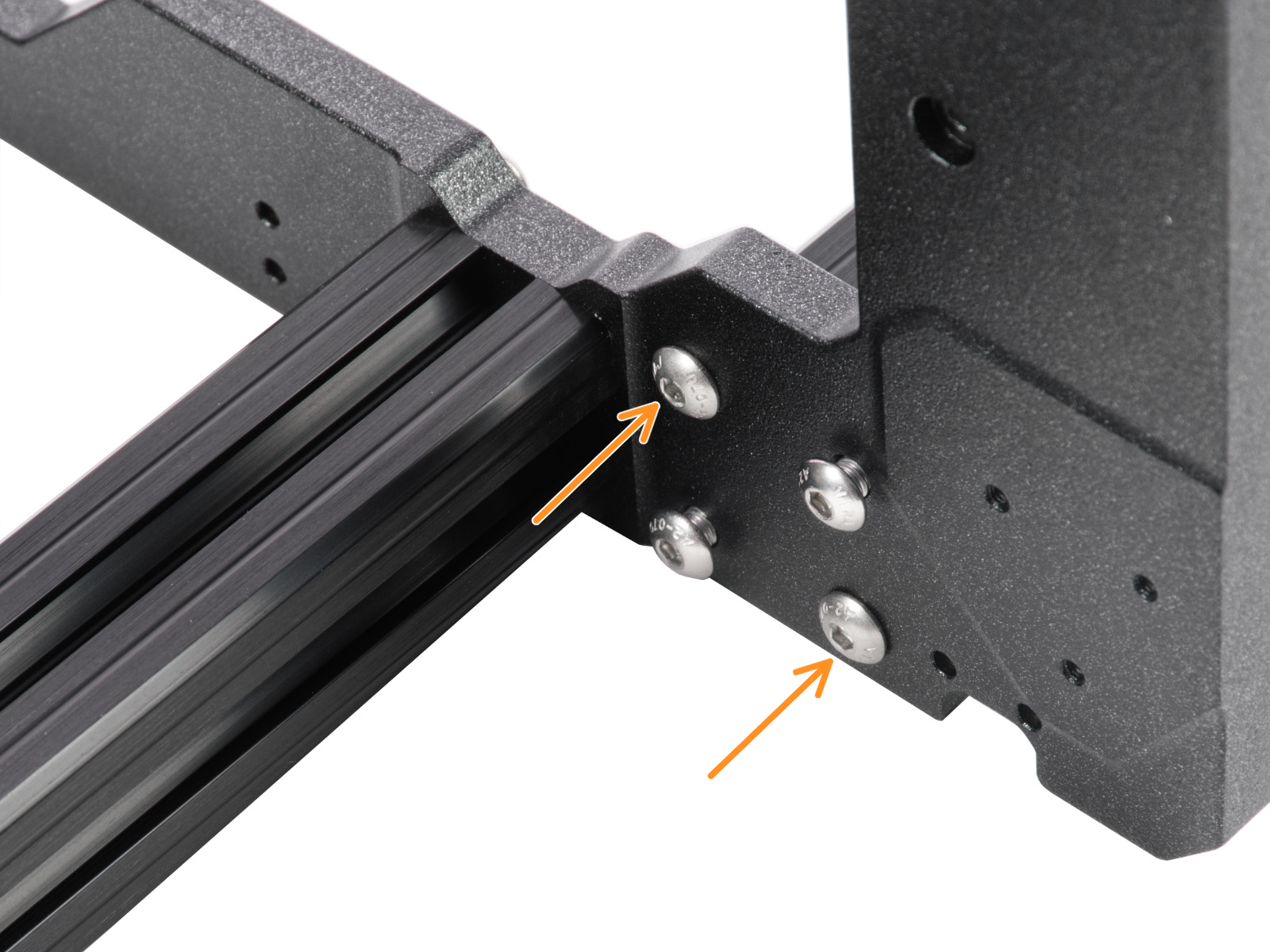 YZ frame: mounting the shorter extrusions
