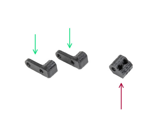 Montieren des Idler-swivels: Vorbereitung der Teile