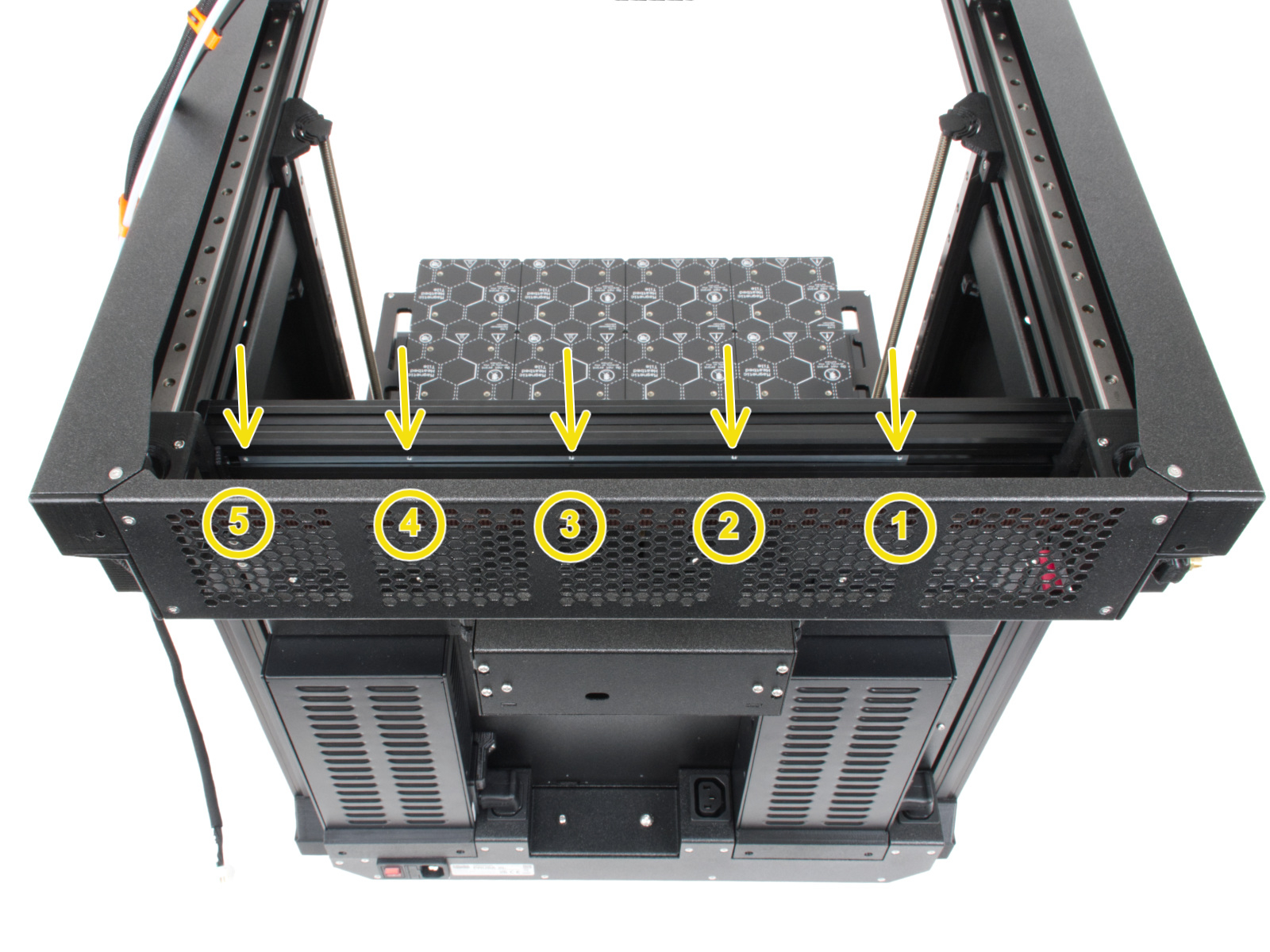 Attaching the extruder cable