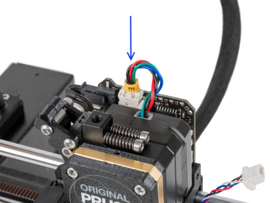 Connecting the extruder cables