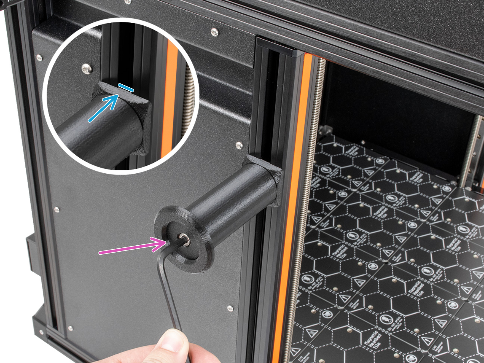 Version A: Mounting the spool holder assembly