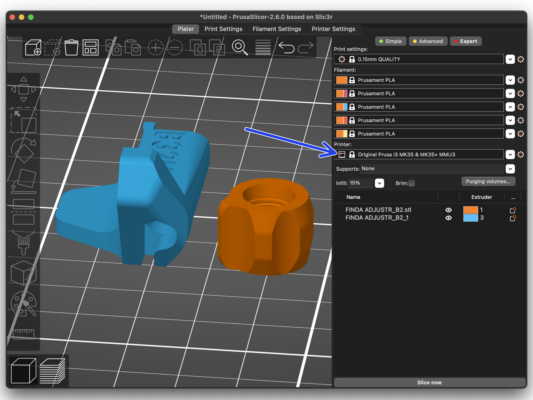 PrusaSlicer Einrichtung für MMU3