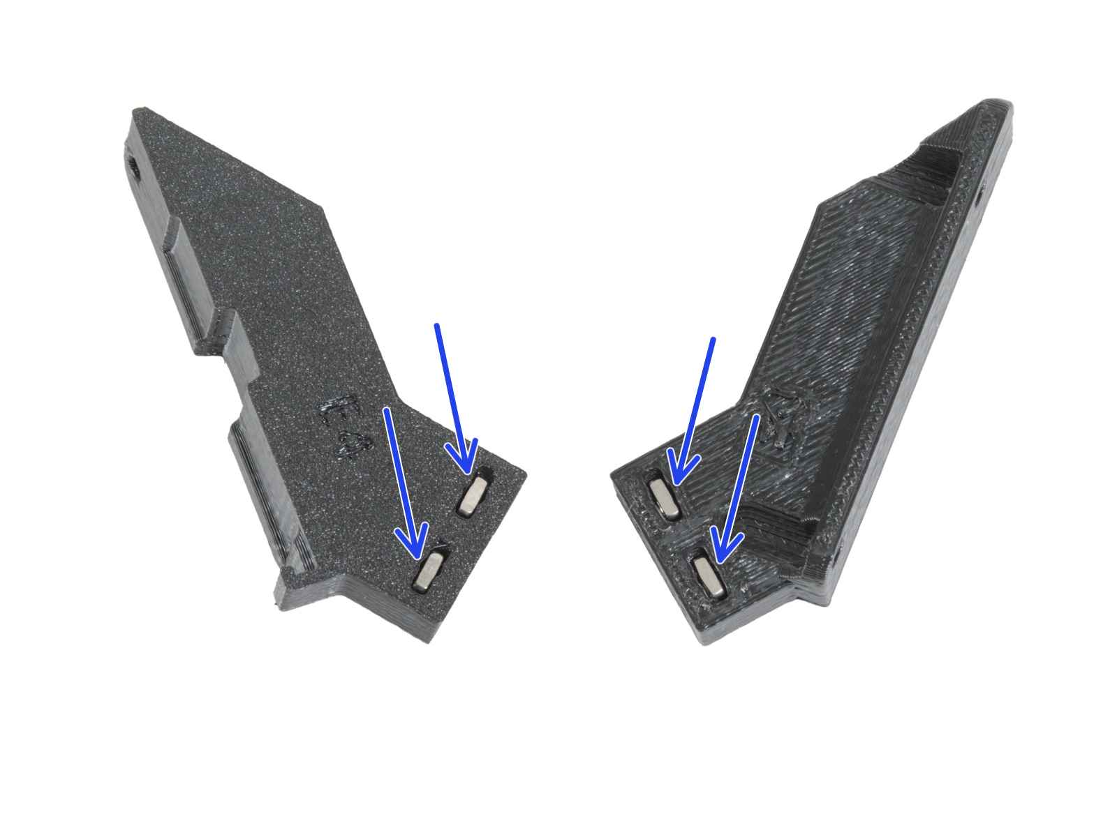 xLCD assembly (version A): inserting the square nuts