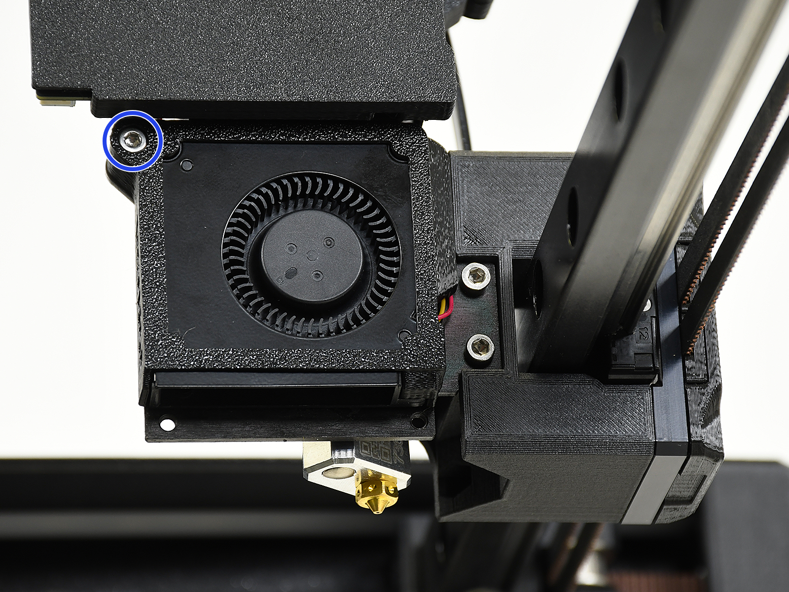 Montaje del ventilador de impresión