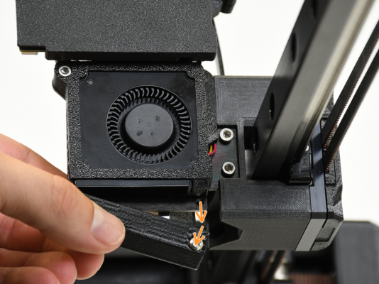Accessing the print fan