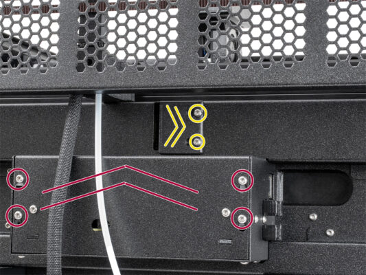 Version B : Connexion du câble de l'extrudeur