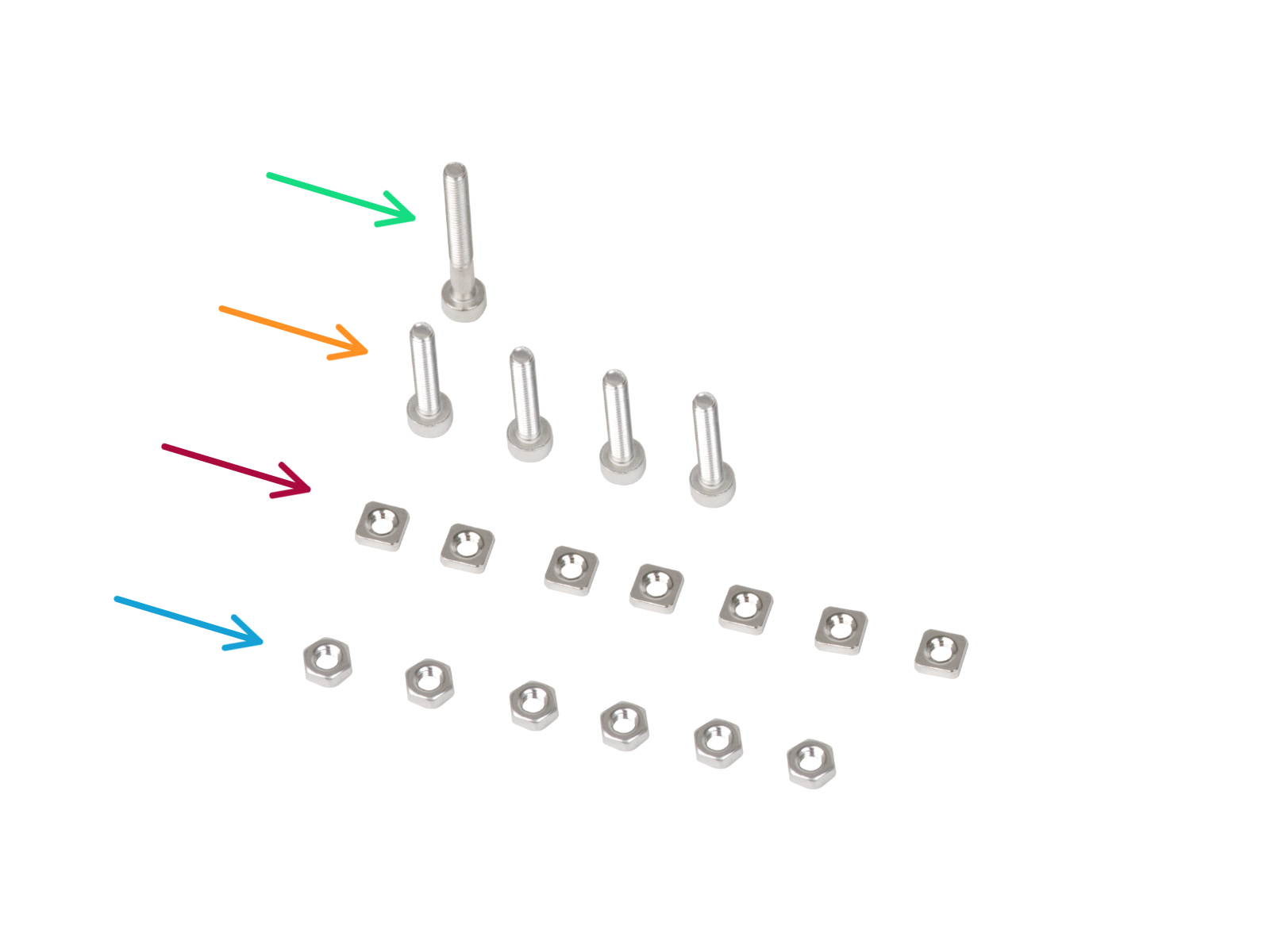 X-axis assembly: parts preparation