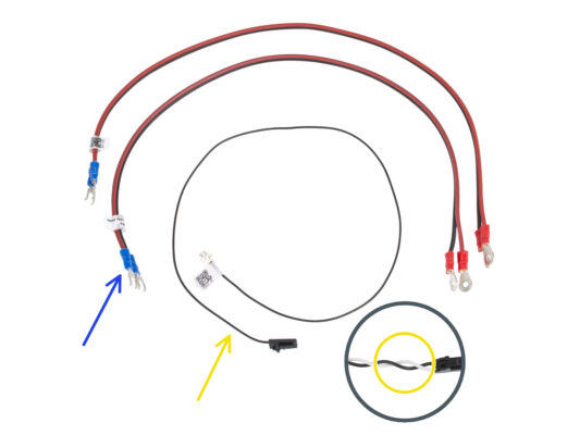 PSUケーブルの接続（黒いPSU）：部品の準備