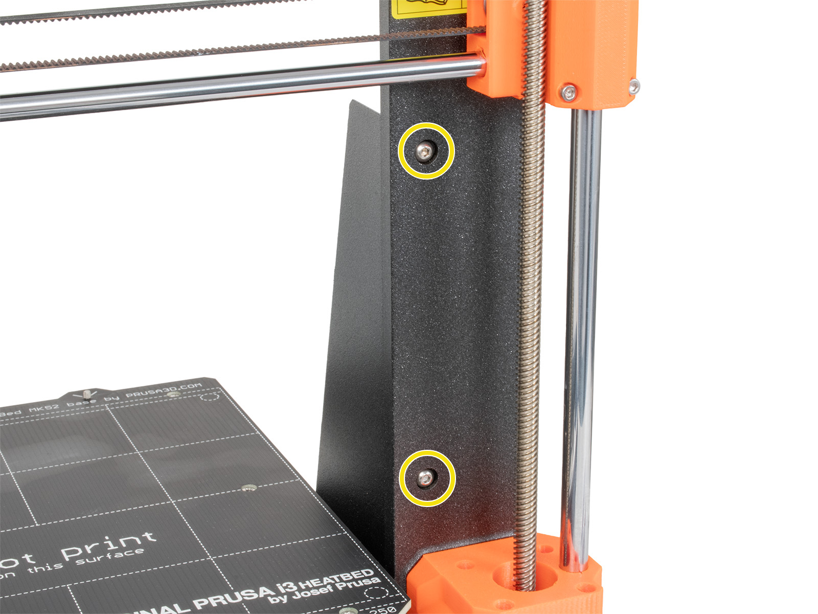 Mounting the printer frame support