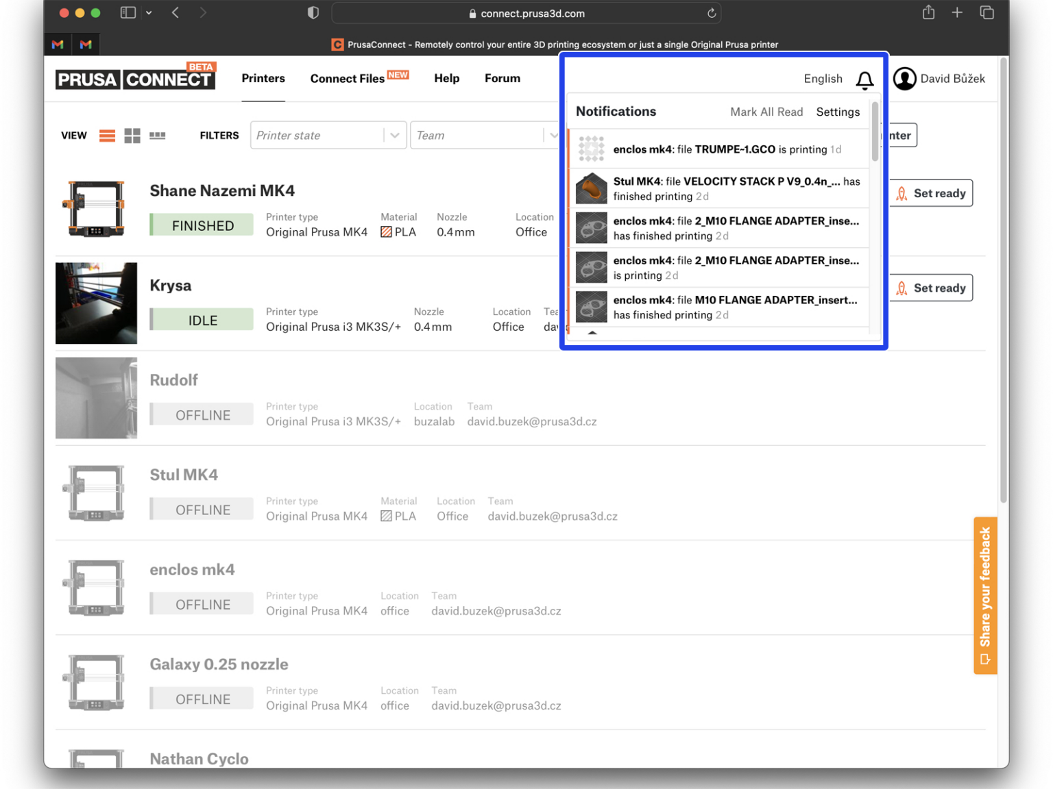 Prusa Connect Discord notifications setup Prusa Knowledge Base