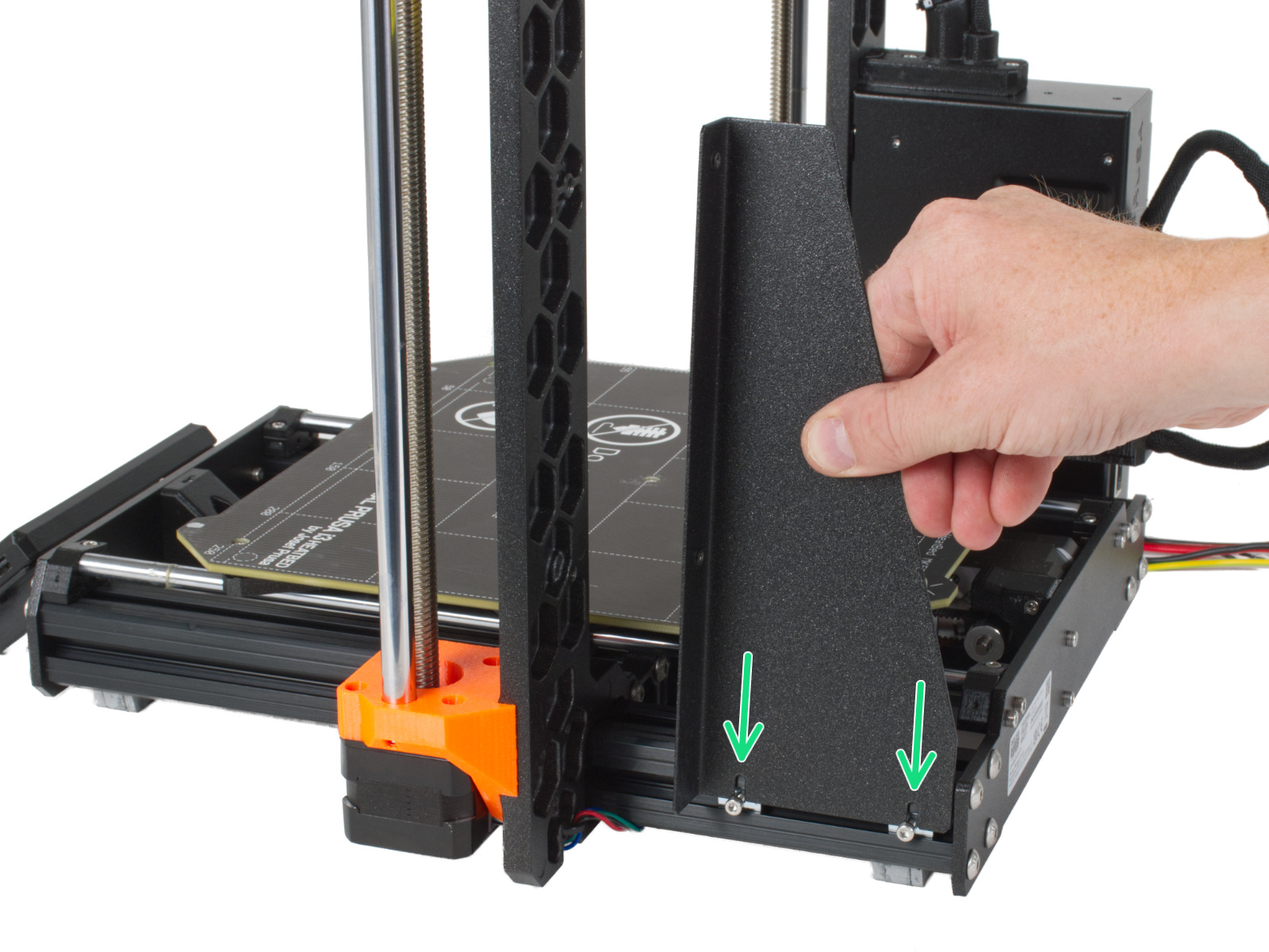 Mounting the printer frame support