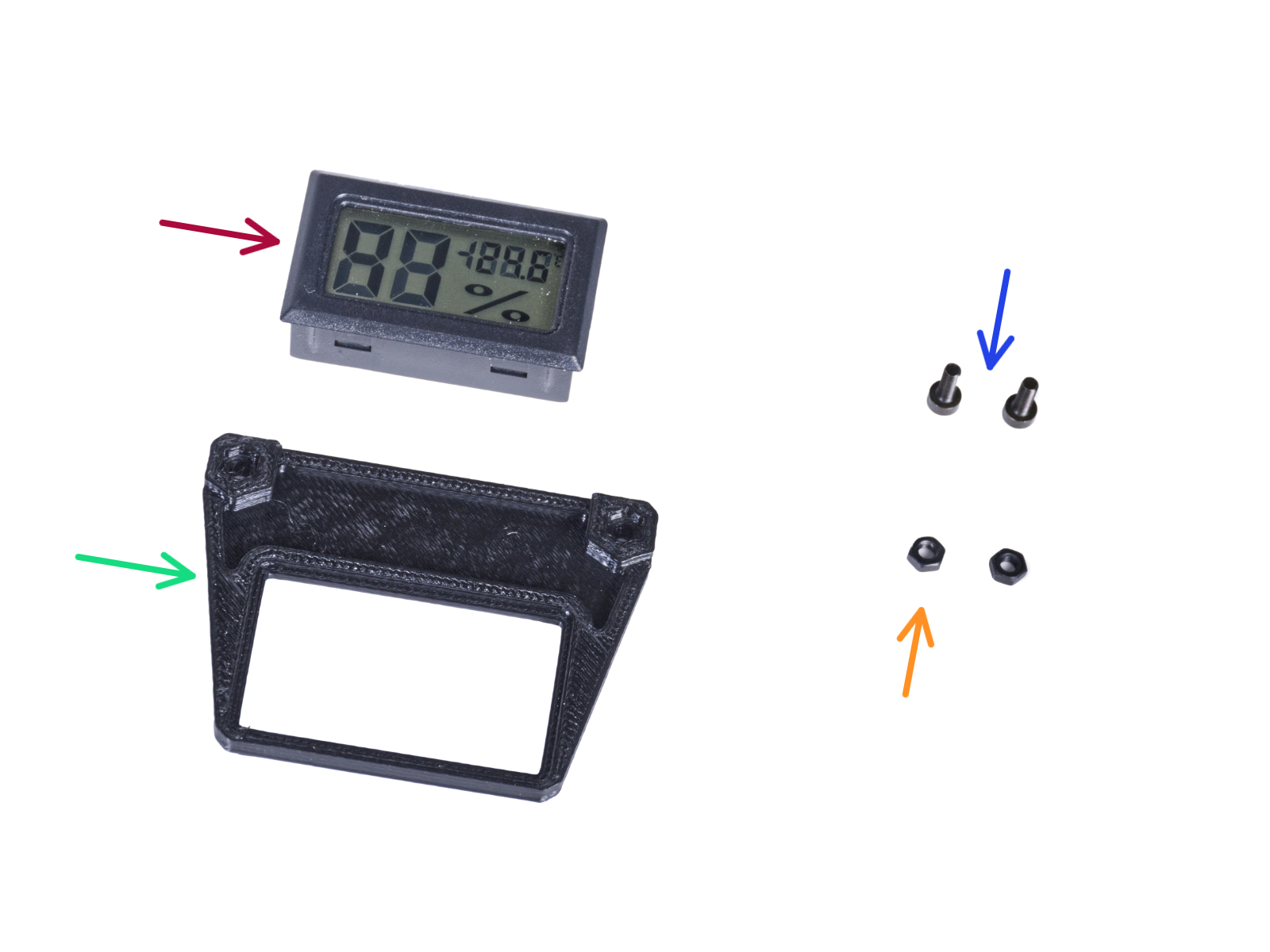 Zusammenbau des Thermometers: Vorbereitung der Teile