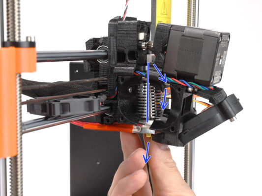Partial extruder disassembly