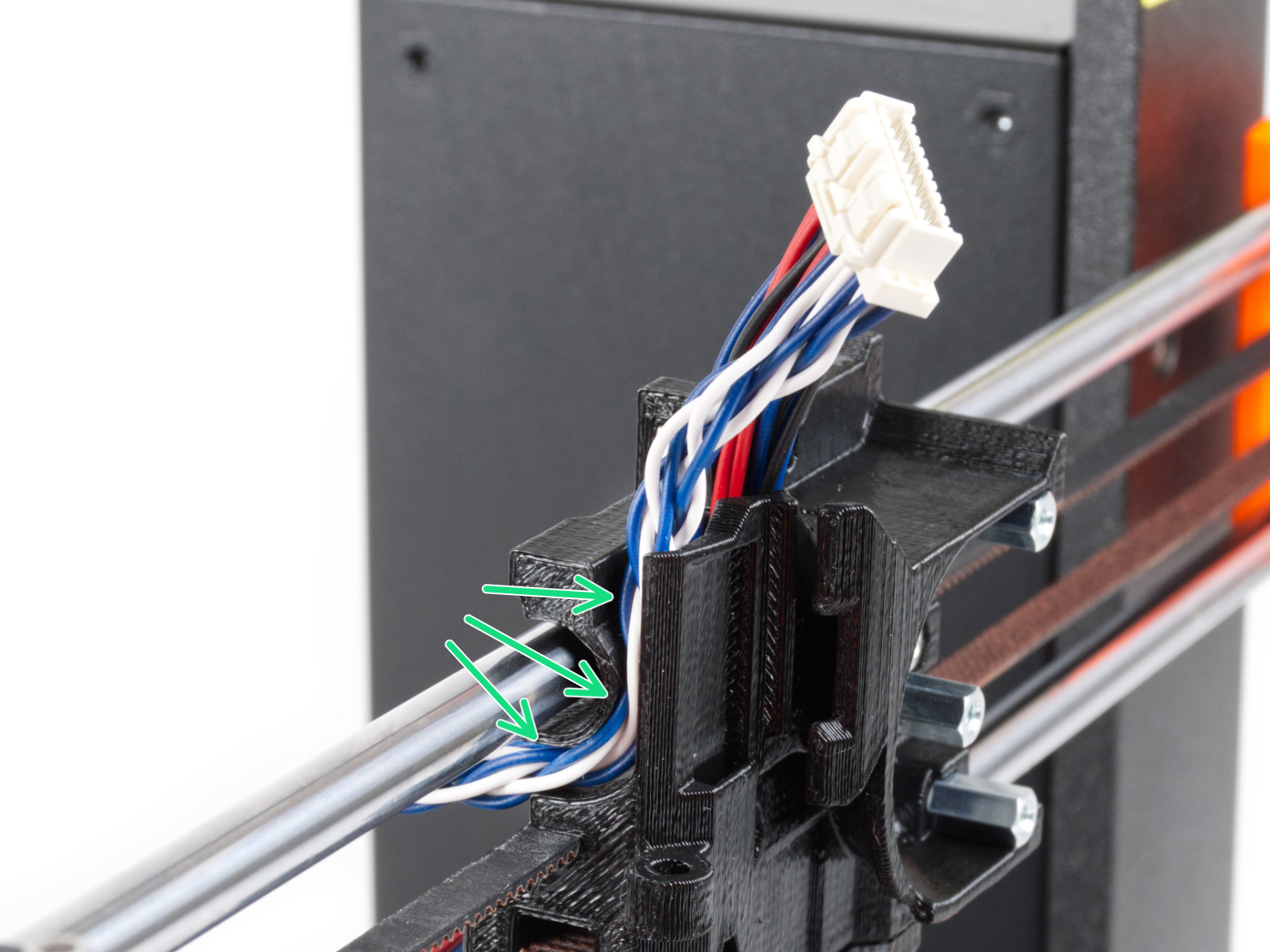 Connecting the extruder main cable