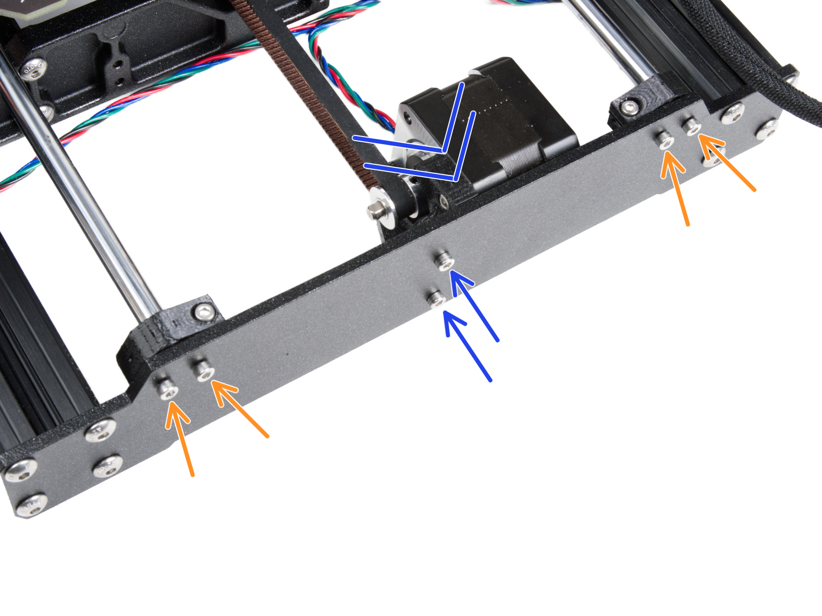 Assembling the rear plate