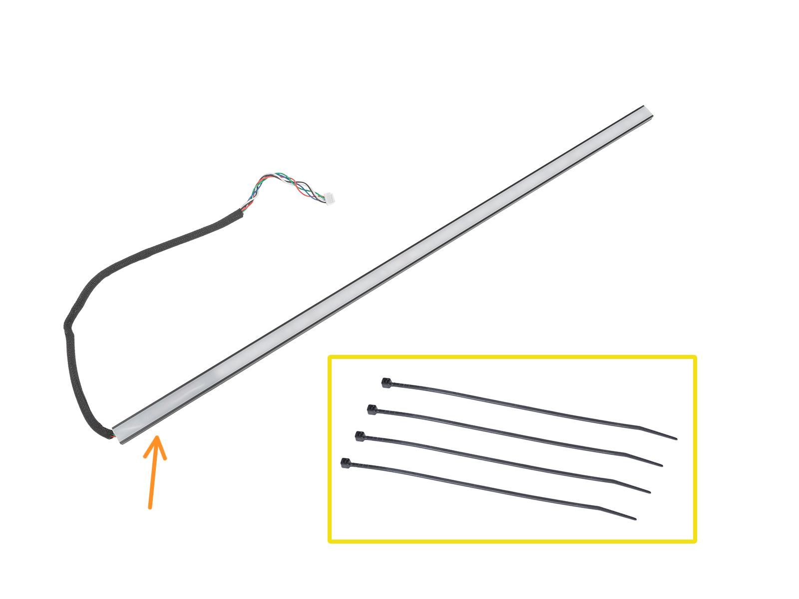 Bande LED : préparation des pièces