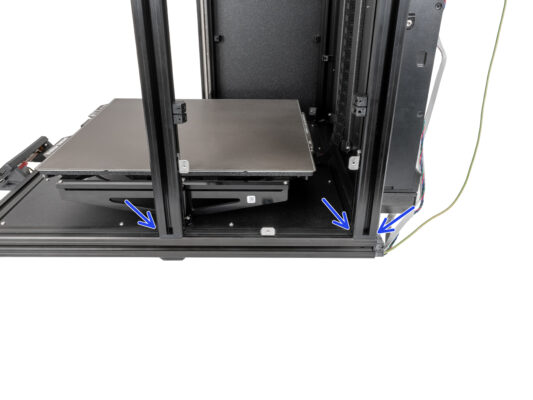 Securing the Z-axis extrusions