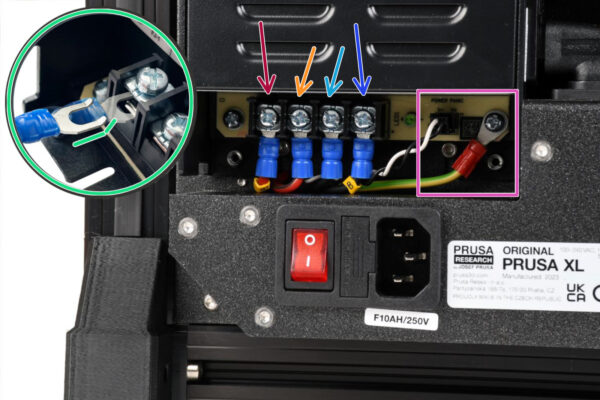 Connecting the left PSU cables (CRITICAL) - part 1