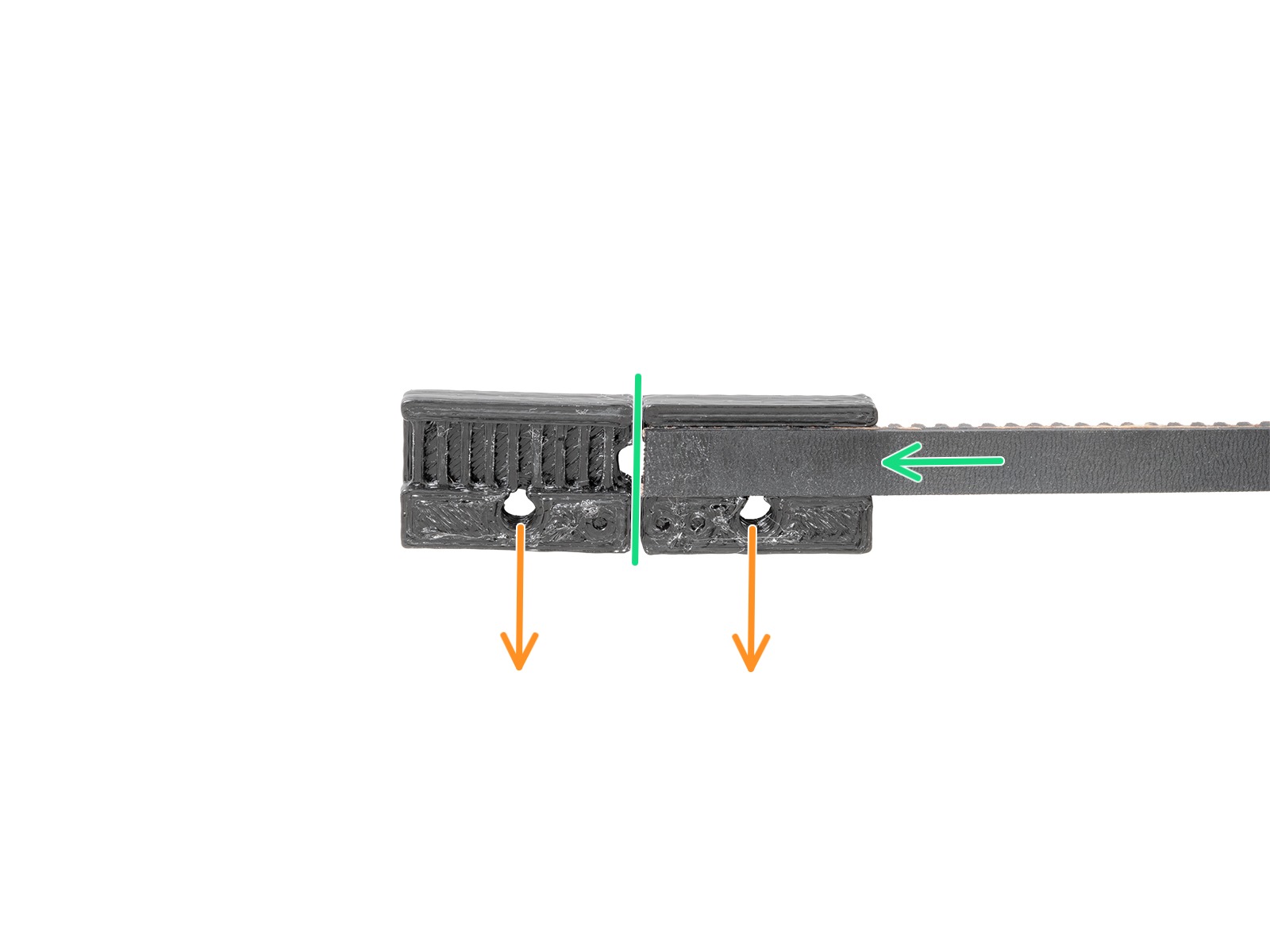 Lover belt attaching: belt clamp