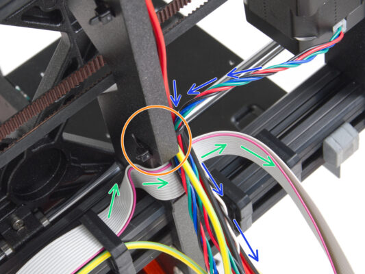 Guiding the power cable bundle (Black PSU)