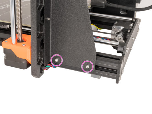 Montaje del soporte del marco de la impresora