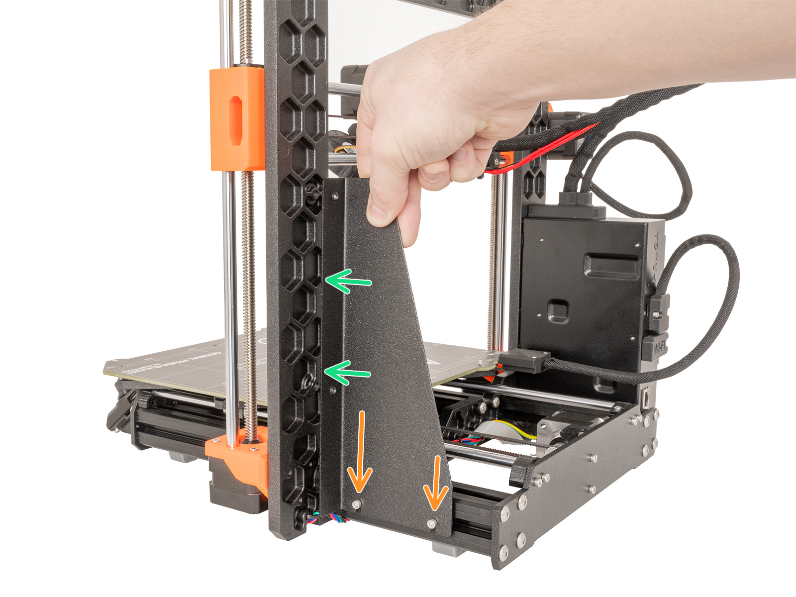 Mounting the printer frame support