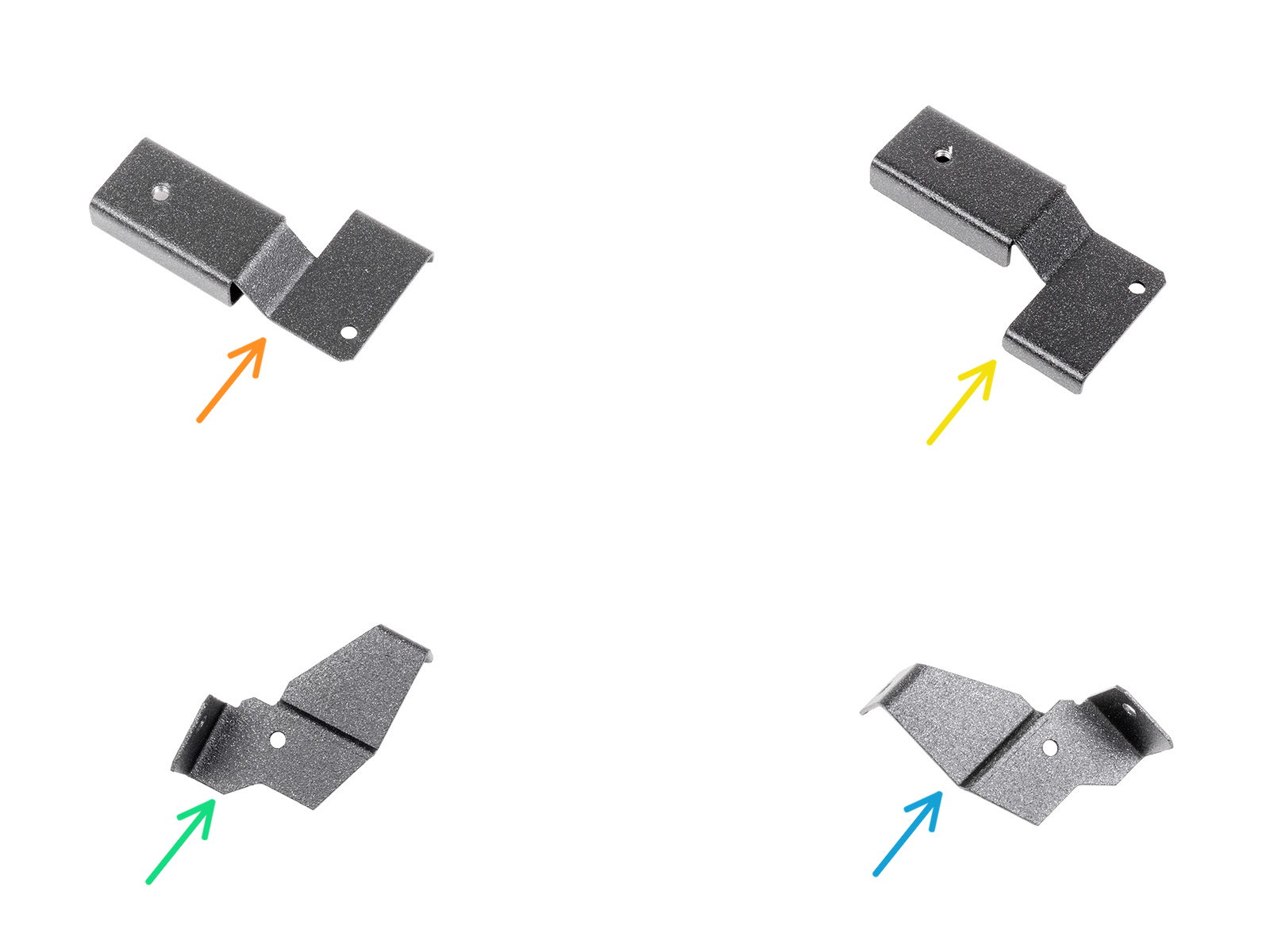 Zajišťovací držáky (fixing brackets): příprava dílů