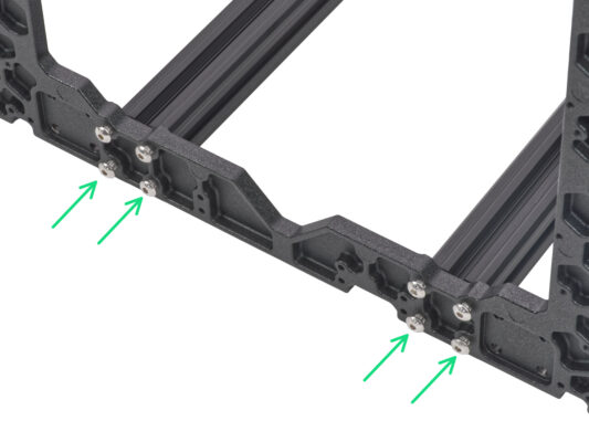 Estructura YZ: colocación de las extrusiones largas