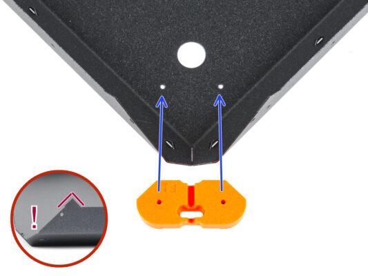 Fixation des supports de pied