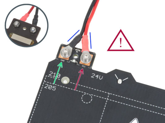 Montaje del cable de la base calefactable (parte 3)