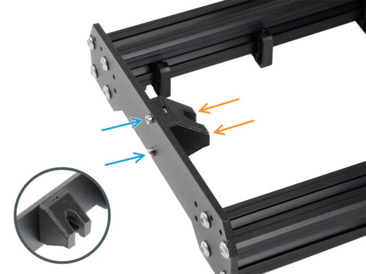 Mounting the Y-belt-idler