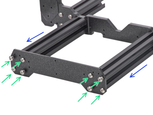 Y-axis: front plate assembly