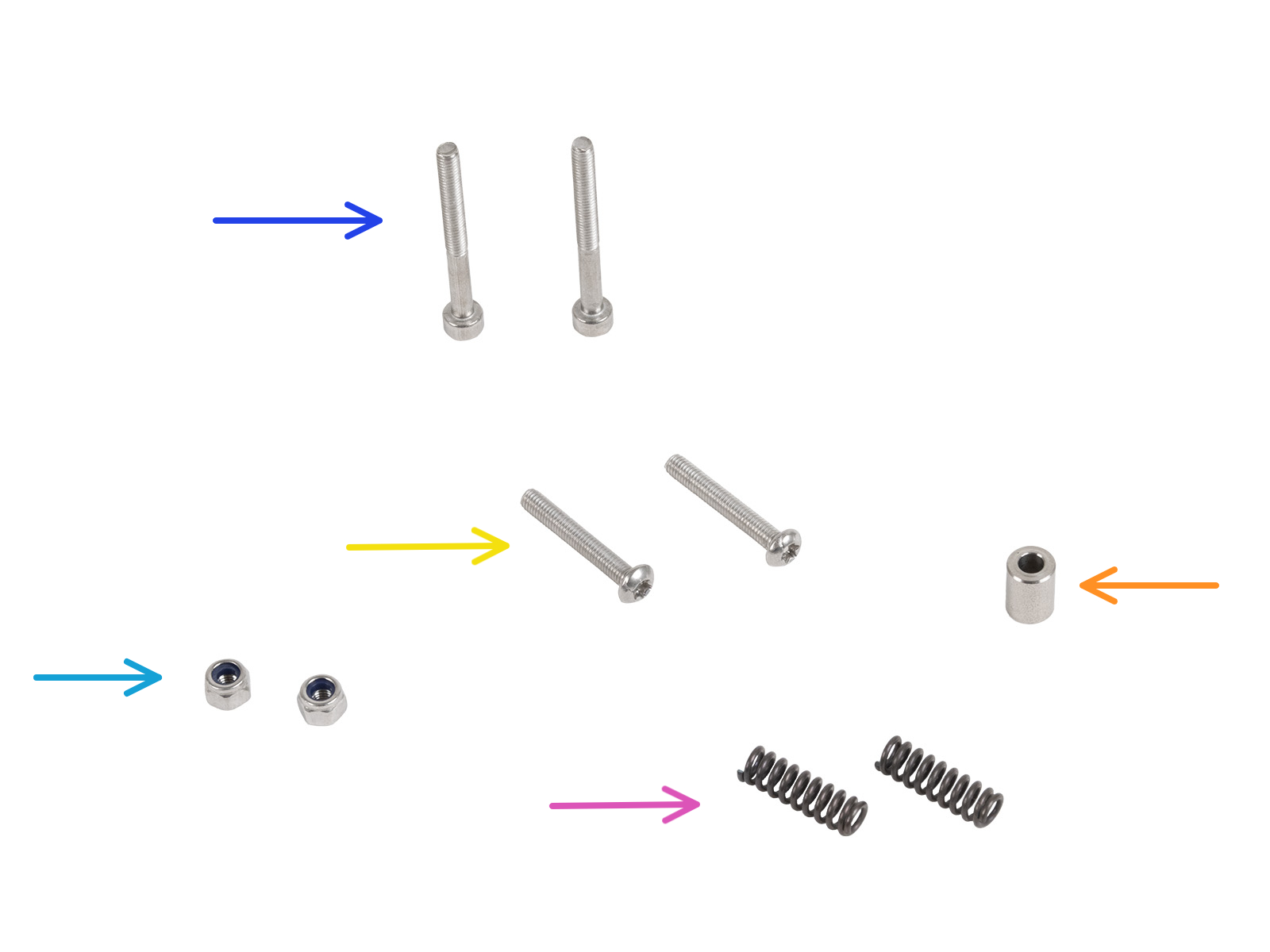 Montaje del Idler-swivel: preparación de las piezas