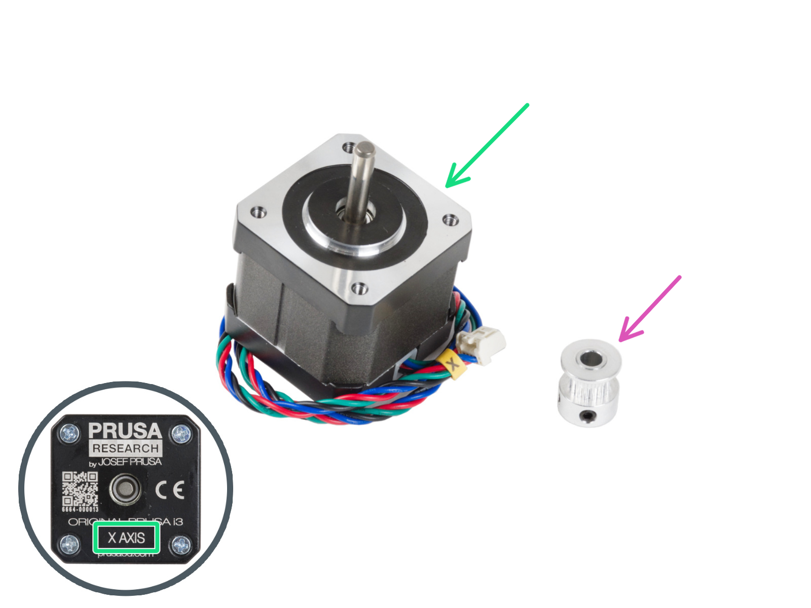 Anbringen des X-Motors: Vorbereitung der Teile