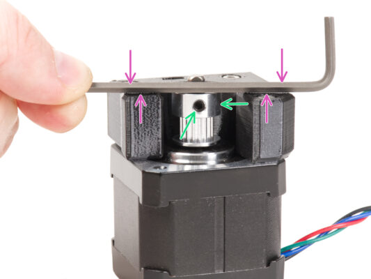 Einstellen des Y-motor pulley