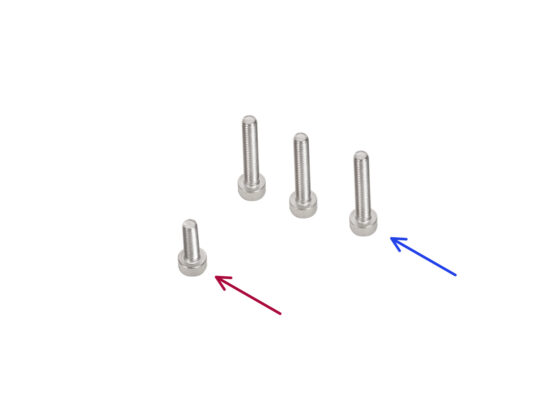 Attaching the X motor: parts preparation