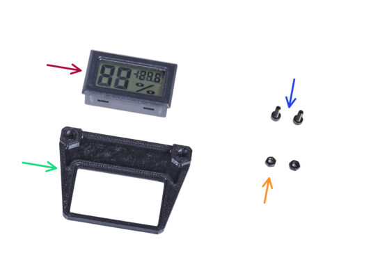 Thermomètre : préparation des pièces