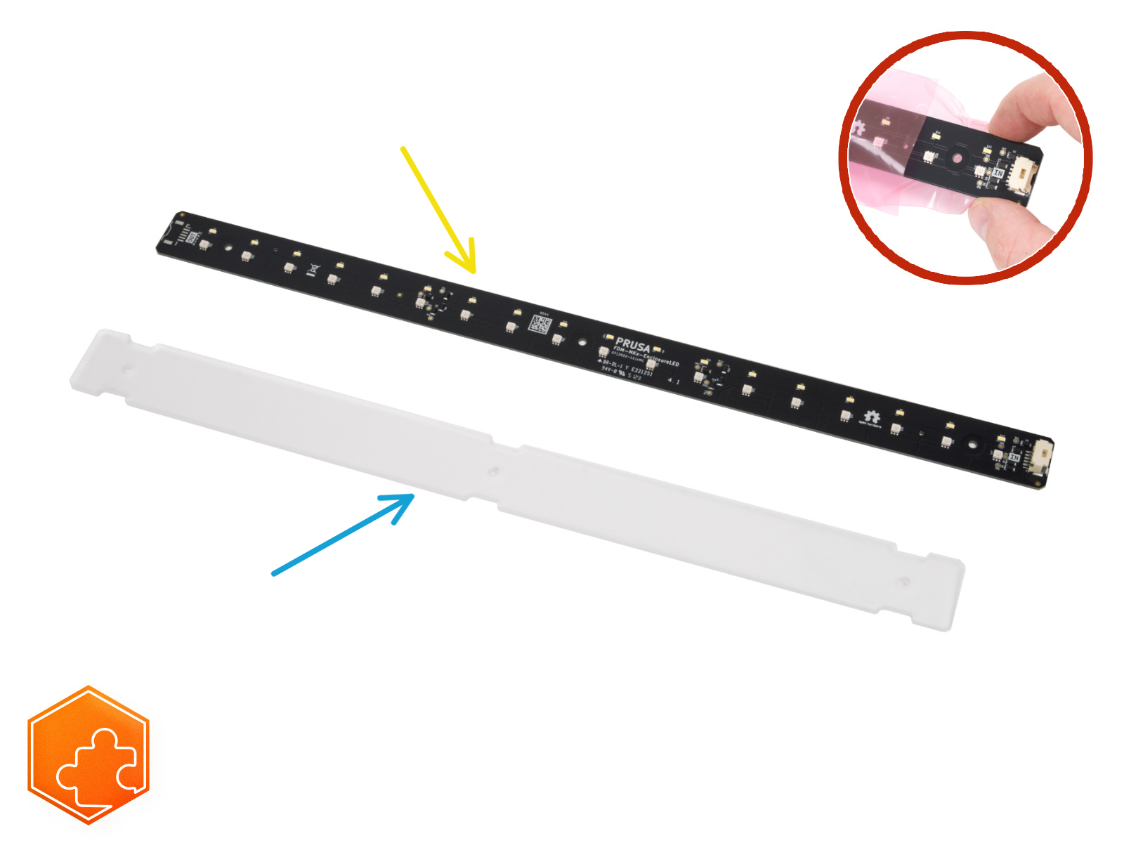 Weißer LED-Streifen (Erweiterung): Vorbereitung der Teile