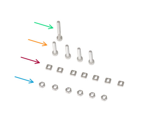 X-axis assembly: parts preparation