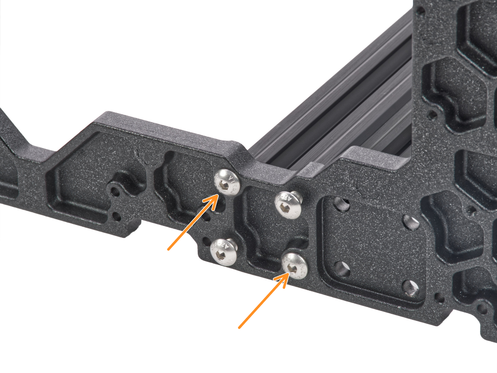 YZ frame: mounting the longer extrusions