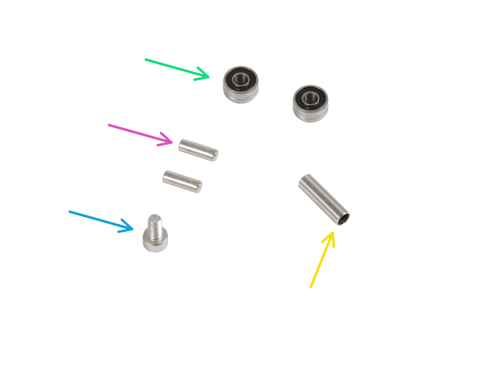 Nextruder idler assembly: parts preparation