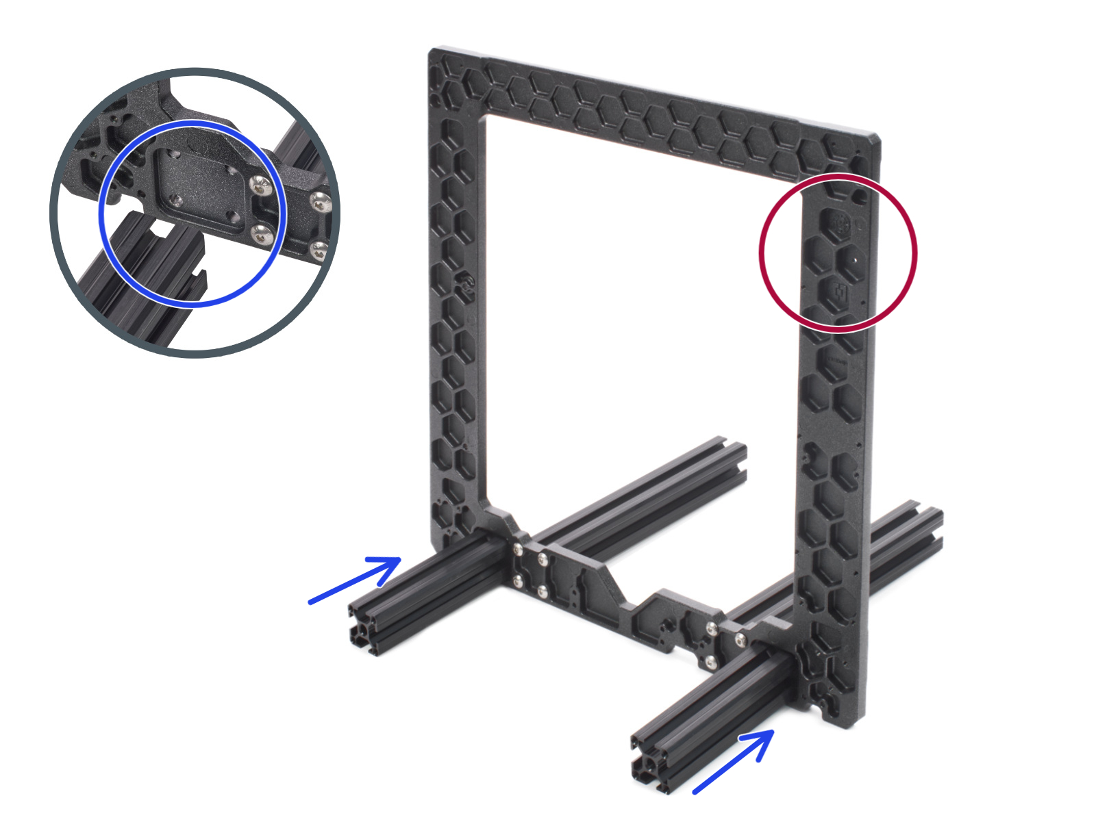 Bastidor YZ: montando las extrusiones más cortas