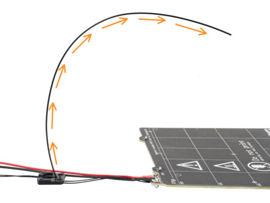 Zusammenbau der Heizbett-Kabelabdeckung: Nylon Filament