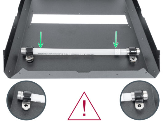 Attaching the Fire suppression system tube (add-on)