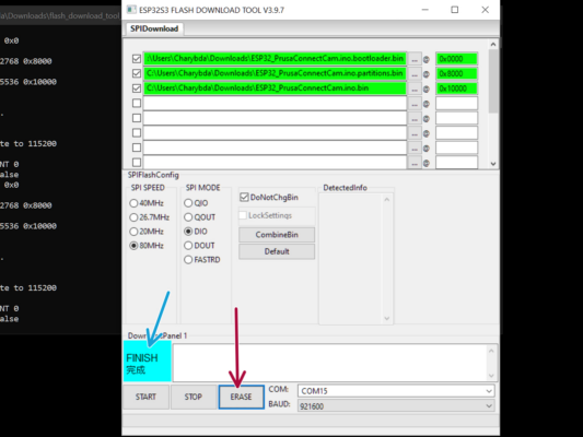 Erasing and Flashing